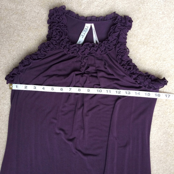 Kische Eggplant Long Ruffle Sleeveless Tunic S - Picture 5 of 5
